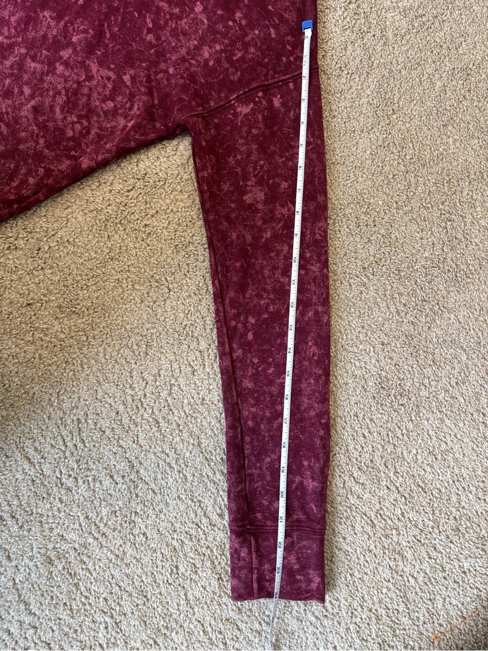Mudd Medium Burgundy Mineral Wash Lace Up Pullover Boho Y2K - Picture 7 of 10